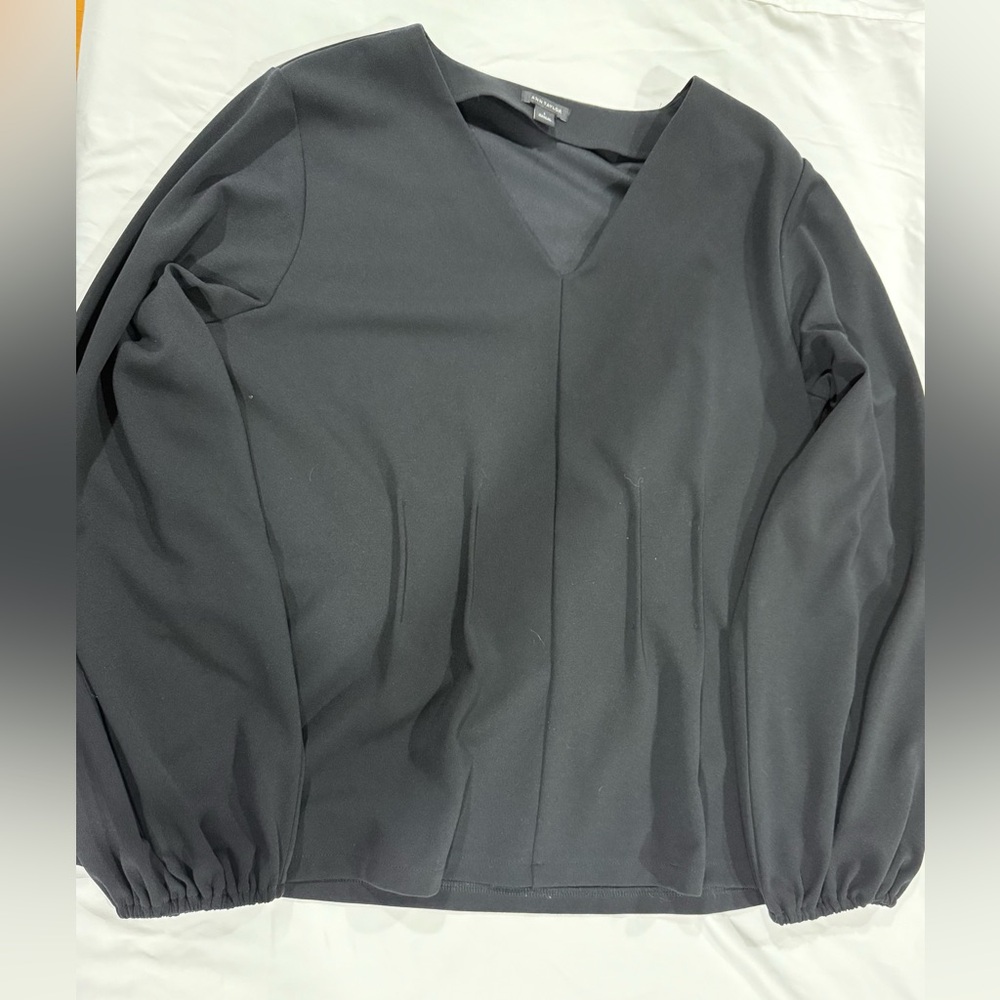 Ann Taylor Black V-Neck Blouse